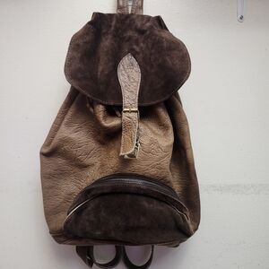 Vintage Leather Backpack Unisex.